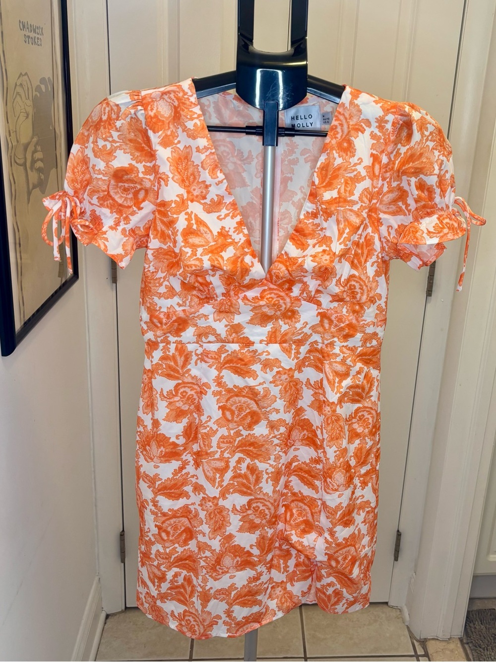 Hello Molly Orange Floral Mini Dress - Picture 3 of 10